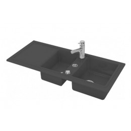 Раковина, Duravit, Cassia, двойная , шгв 1160*510*225, отверстия для смесителя-1, цвет-черный