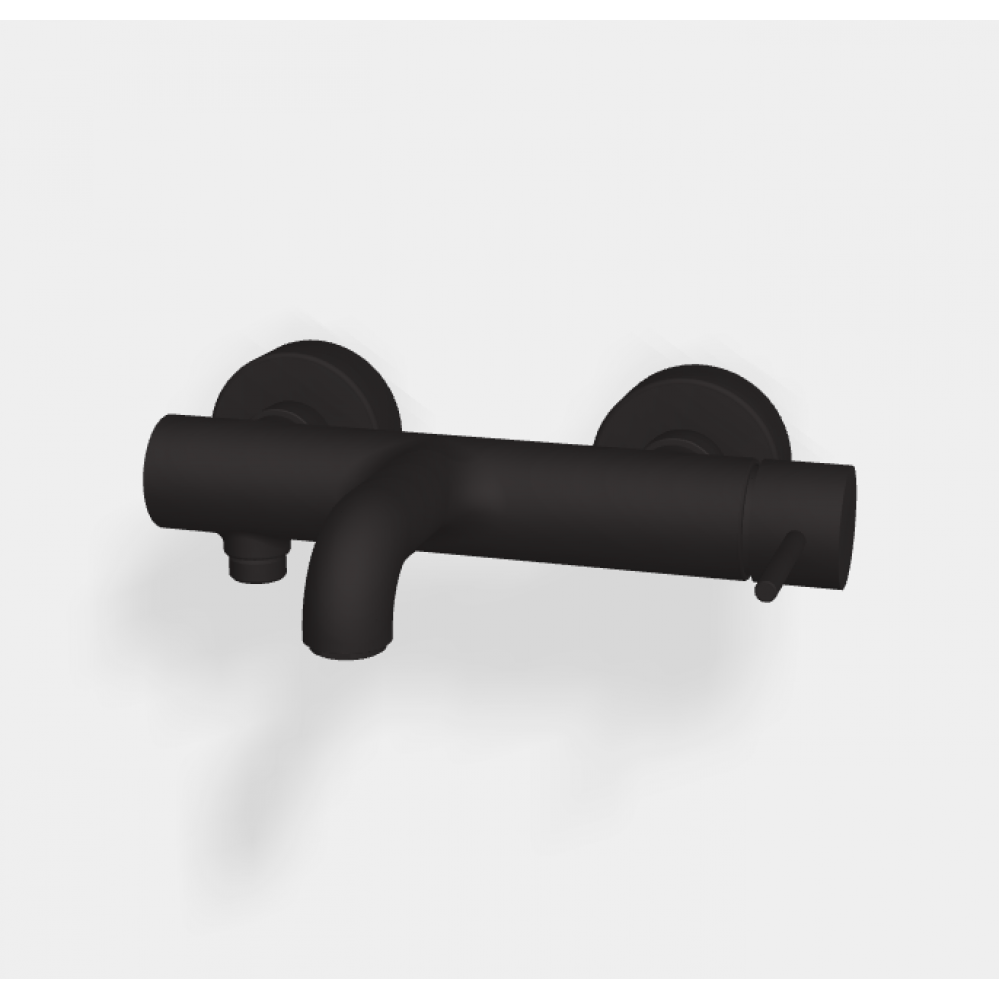 Смеситель для ванны и душа, Fima Carlo Frattini, Spillo Up, цвет-черный матовый