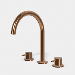 Смеситель для раковины, Fima Carlo Frattini, Spillo Up, цвет-бронза янтарная