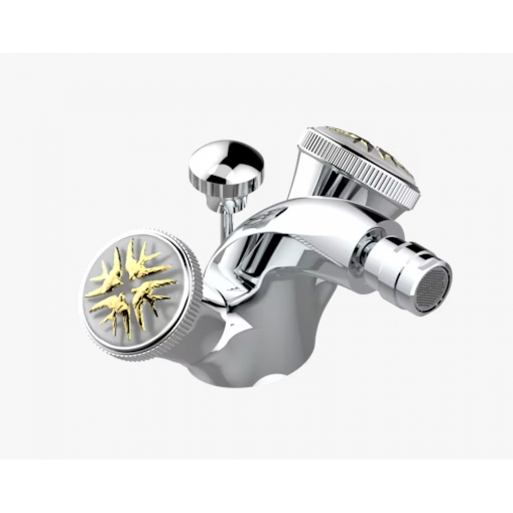 Смеситель для биде, THG, Hirondelles Gold stamped, цвет-хром