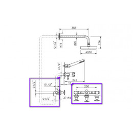 Внутренняя часть, Nicolazzi, назначение-смеситель для душа, не окрашен