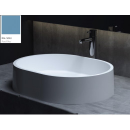 Раковина, Salini, Gloria, шгв 560*440*125, отверстия для смесителя-отсутствуют, цвет внутри и снаружи-RAL5024 матовый