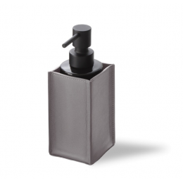 Дозатор для жидкого мыла, Decor Walther, Nappa, шгв 65*90*190, цвет-дымчато-серый/черный матовый