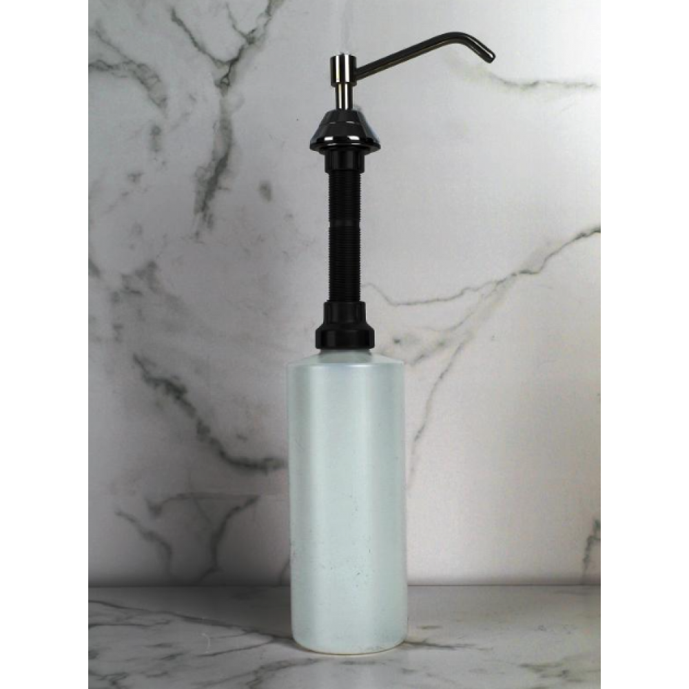 Дозатор для жидкого мыла, Nofer, цвет дозатора-сталь нержавеющая глянцевая