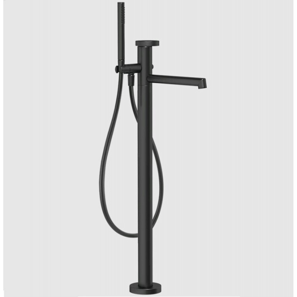 Смеситель для ванны и душа, Gessi, Anello, цвет-черный матовый