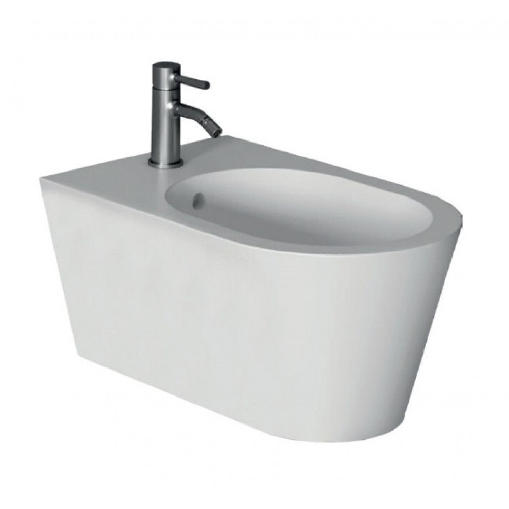 Биде, Alice, Hide, подвесной, шгв 370*570*300, Aliglaze+, цвет-белый матовый