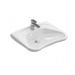 Раковина, Villeroy&Boch, O'Novo Vita, шг 600*490, отверстия для смесителя-1 сквозное, 2 промаркированных, CeramicPlus, цвет-альпийский белый