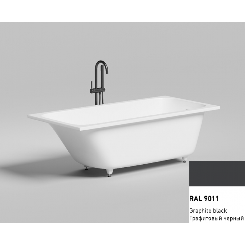 Ванна, Salini, Orlanda Kit, шгв 1700*800*600, цвет-RAL 9011 матовый