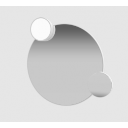 Зеркало, Alice, Lunaris, круглое, шгв 700*80*700, без подсветки, цвет рамы-белый матовый