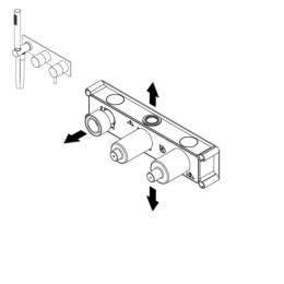 Внутренняя часть, Ritmonio, назначение-смеситель для ванны и душа, для однорычажного, не окрашен