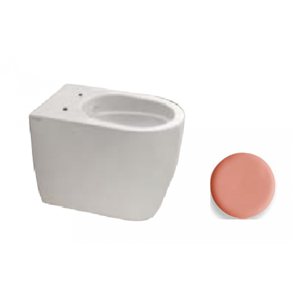 Унитаз, Scarabeo, Glam, напольный, шгв 360*550*420, цвет-персик матовый (Peach matt)