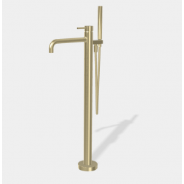 Смеситель для ванны и душа, Fima Carlo Frattini, Spillo Up, цвет-шампань брашированная