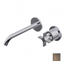 Смеситель для раковины, Ritmonio, Diametro35 Cross, цвет-Brushed Dark Bronze