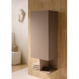 Шкаф-пенал, Duravit, Balcoon, шгв 500*360*1320, петли-справа, цвет корпуса/фасада-Slate Brown Matt Decor/Slate Brown Structured Matt Decor