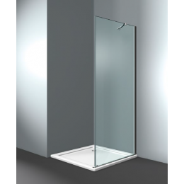 Боковая стенка, VismaraVetro, Sintesi, шв 790*1455, петли-справа, цвет фурнитуры-черный матовый, цвет стекла-прозрачный