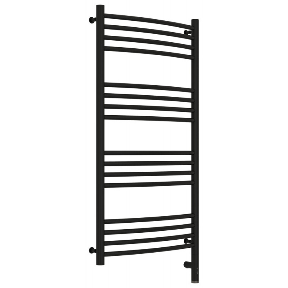 Полотенцесушитель, Сунержа, Богема 3.0, выгнутая, шгв 532*103*1124, нижнее справа, МЭМ, цвет-черный матовый