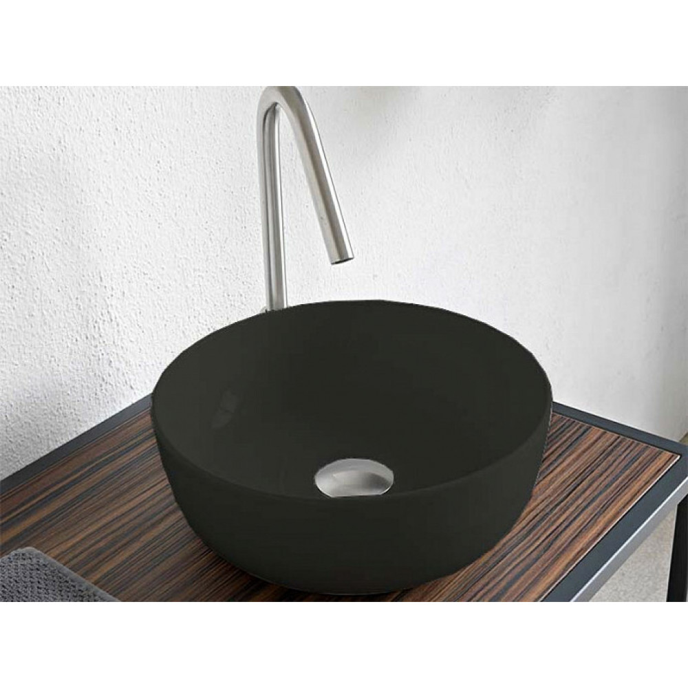 Раковина, Scarabeo, Glam, шгв 330*330*125, отверстия для смесителя-отсутствуют, BIOKER, цвет-Lava