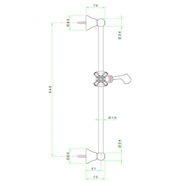 Штанга для душа, Nicolazzi, Nuova Brenta, 545, цвет-бронза