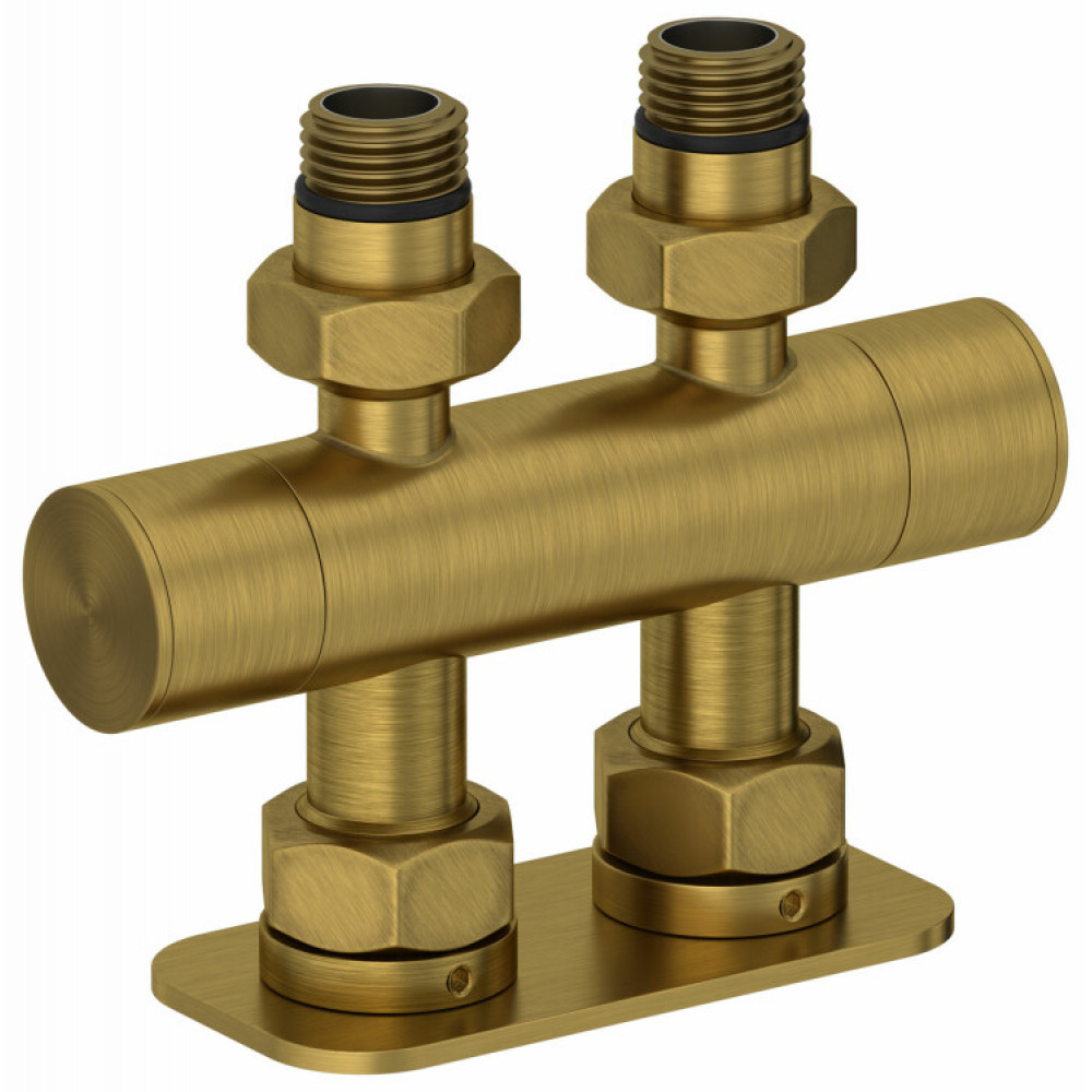 Вентиль, Сунержа, EU50, 2 х НР G 1/2" / 2 х НГ G 3/4", прямой, скрытый, цвет-латунь состаренная