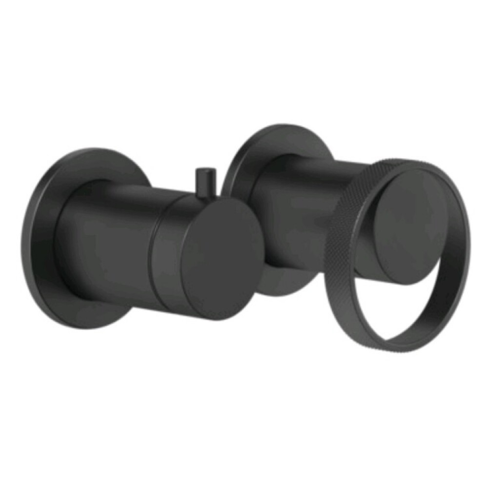 Смеситель для душа, Gessi, Anello, на 2 потребителя, цвет-черный матовый