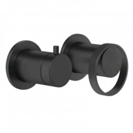 Смеситель для душа, Gessi, Anello, на 2 потребителя, цвет-черный матовый