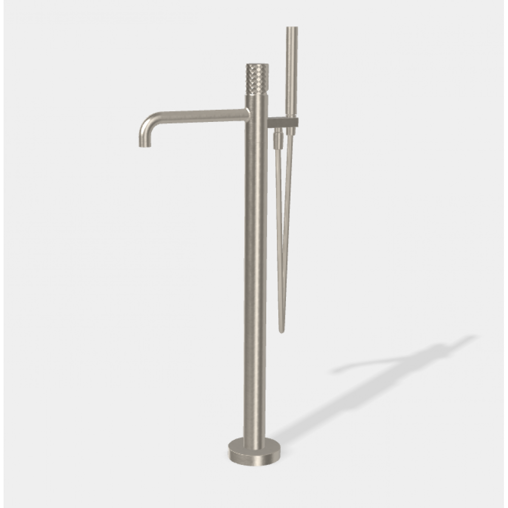 Смеситель для ванны и душа, Fima Carlo Frattini, Spillo Tech, X COLLECTION, цвет-брашированный никель