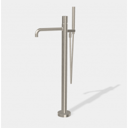 Смеситель для ванны и душа, Fima Carlo Frattini, Spillo Tech, X COLLECTION, цвет-брашированный никель