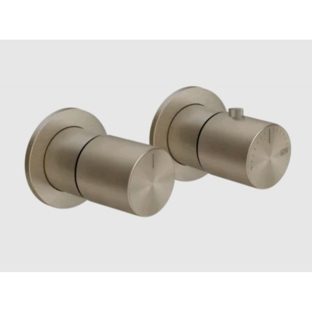 Смеситель для душа, Gessi, Habito Bath-Shower, на 3 потребителя, цвет-Finox Brushed Nickel