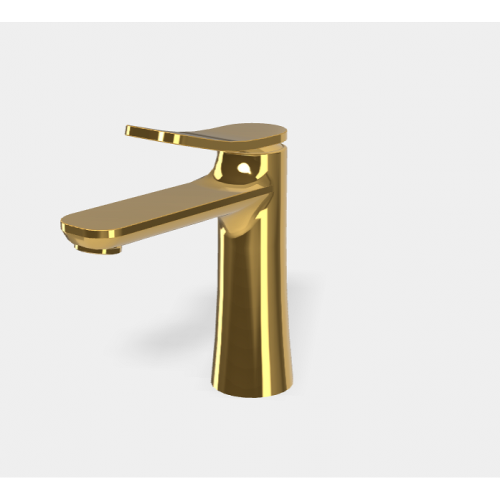 Смеситель для раковины, Fima Carlo Frattini, Flo', цвет-золото