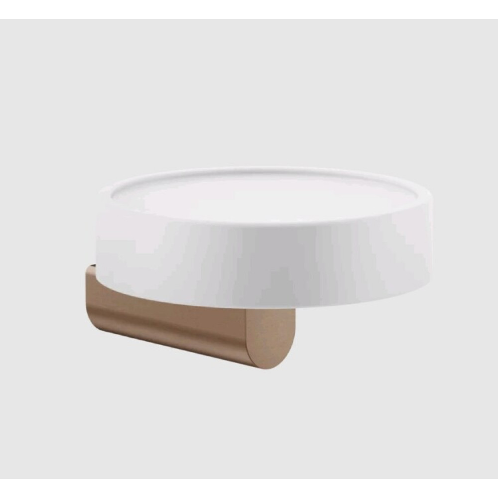 Мыльница, Gessi, Rilievo, шгв 115*120*58, цвет-белый/Copper Brushed PVD