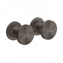 Смеситель для душа, Gessi, Origini, на 2 потребителя, цвет-Black Metal Brushed PVD