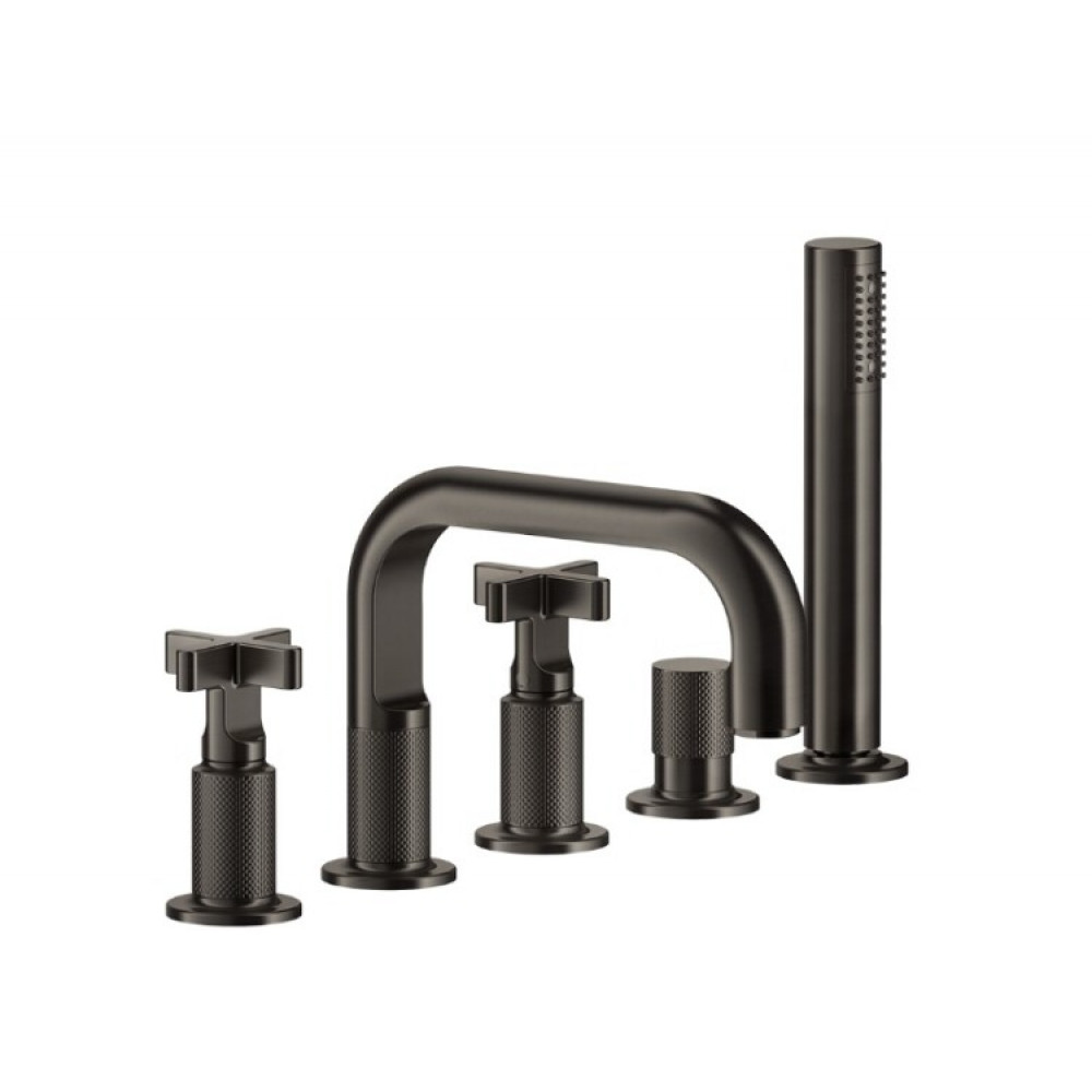 Смеситель для ванны и душа, Gessi, Inciso, цвет-Copper Brushed PVD