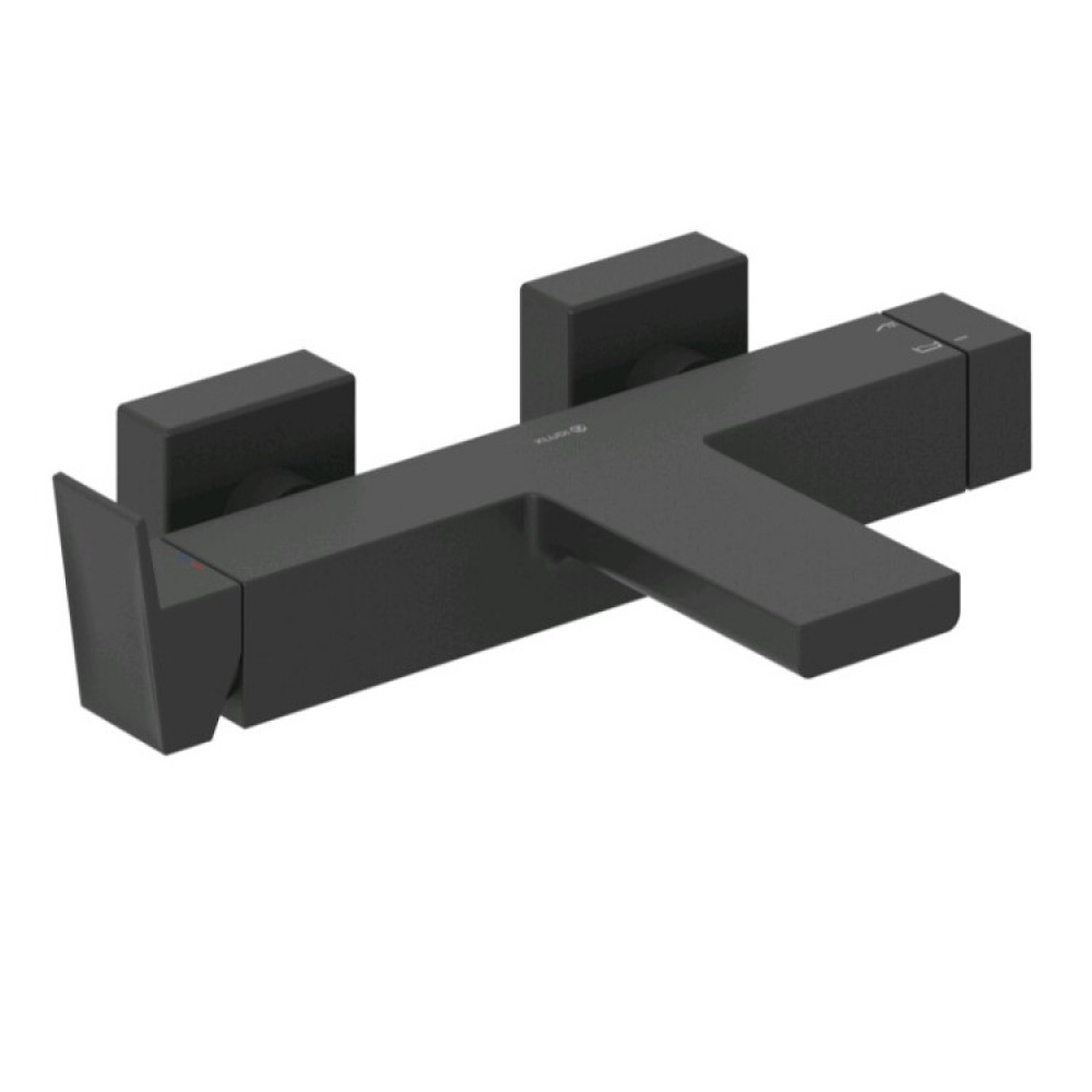 Смеситель для ванны и душа, Kludi, DECUS, цвет-черный матовый (Matt Black, Nero Opaco)