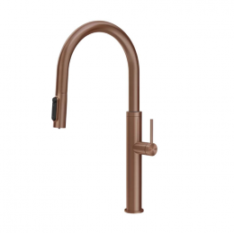 Смеситель для кухни, Gessi, Flessa, цвет-Copper Brushed PVD