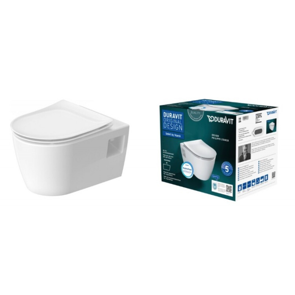 Унитаз, Duravit, Soleil by Starck, подвесной, шгв 370*540*360, HygieneGlaze, цвет-белый