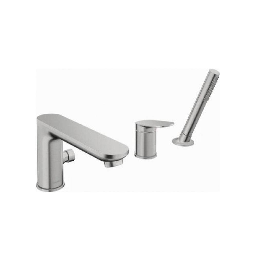 Смеситель для ванны и душа, Duravit, Wave, цвет-нержавеющая сталь