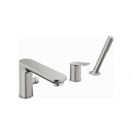 Смеситель для ванны и душа, Duravit, Wave, цвет-нержавеющая сталь