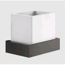 Стакан, Gessi, Rettangolo, шгв 140*95*116.5, цвет-белый/Black Metal Brushed PVD