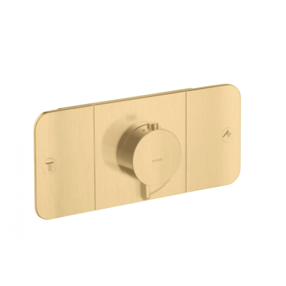 Смеситель для душа, Axor, Axor One, на 2 потребителя, цвет-шлифованное золото