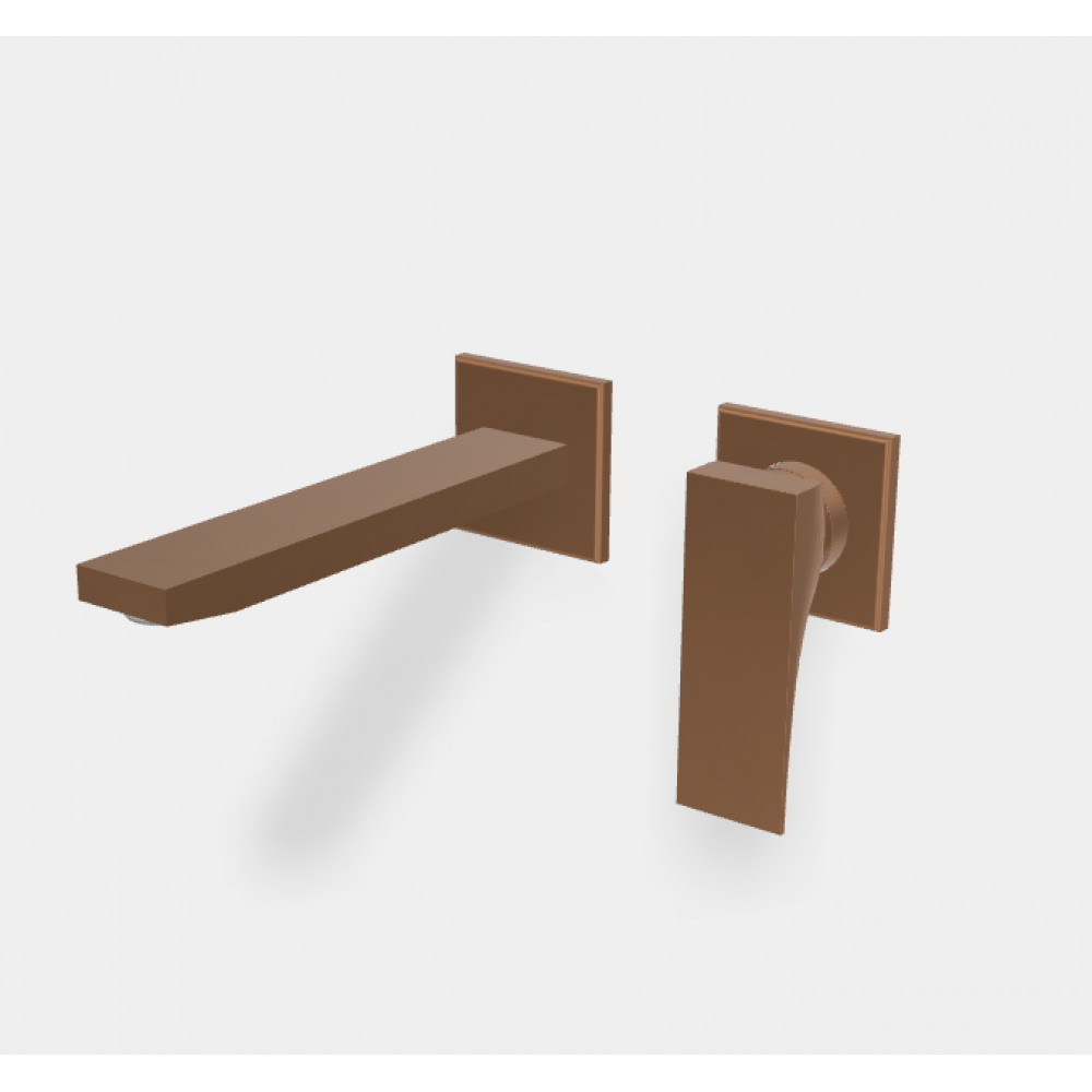 Смеситель для раковины, Fima Carlo Frattini, Zeta, цвет-бронза брашированная янтарная