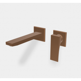 Смеситель для раковины, Fima Carlo Frattini, Zeta, цвет-бронза брашированная янтарная