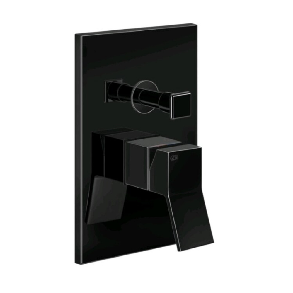 Смеситель для душа, Gessi, Rettangolo K, на 2 потребителя, цвет-Black Metal PVD