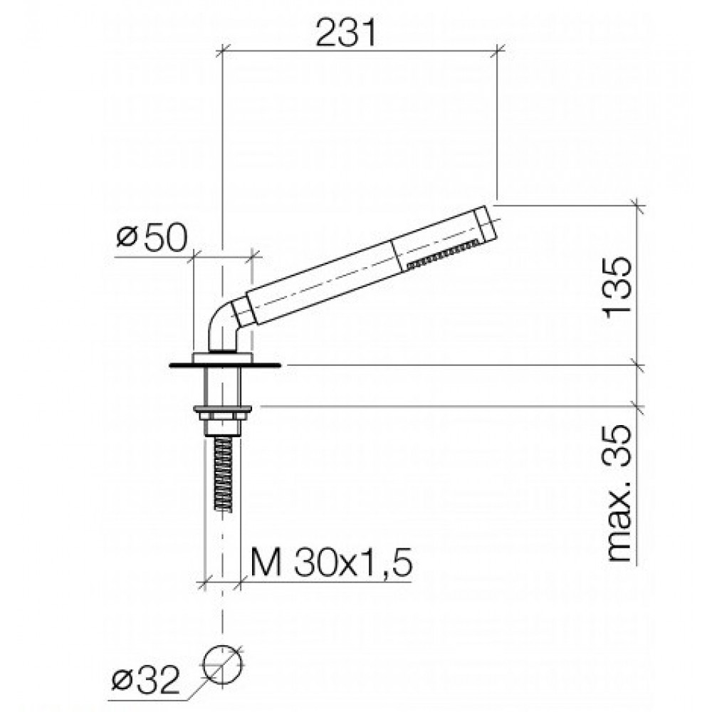 Душевой набор, Dornbracht, Tara, цвет-хром
