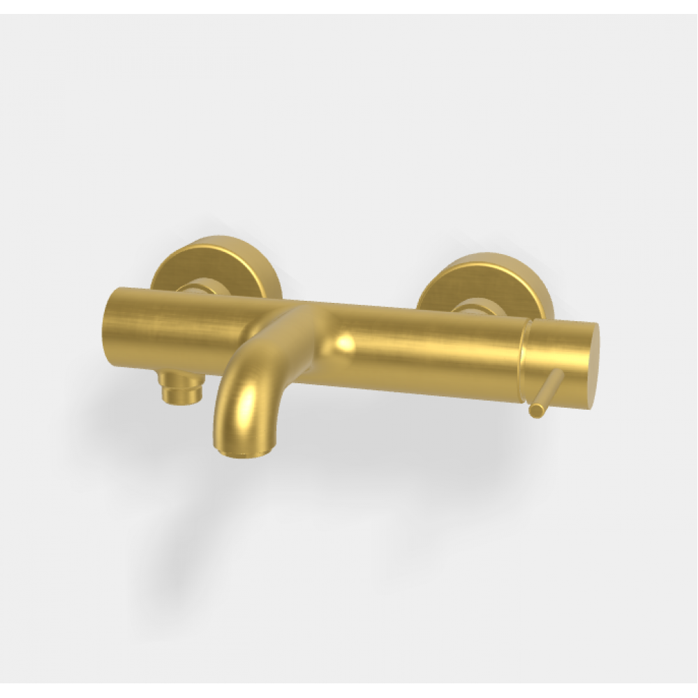 Смеситель для ванны и душа, Fima Carlo Frattini, Spillo Up, цвет-золото брашированное