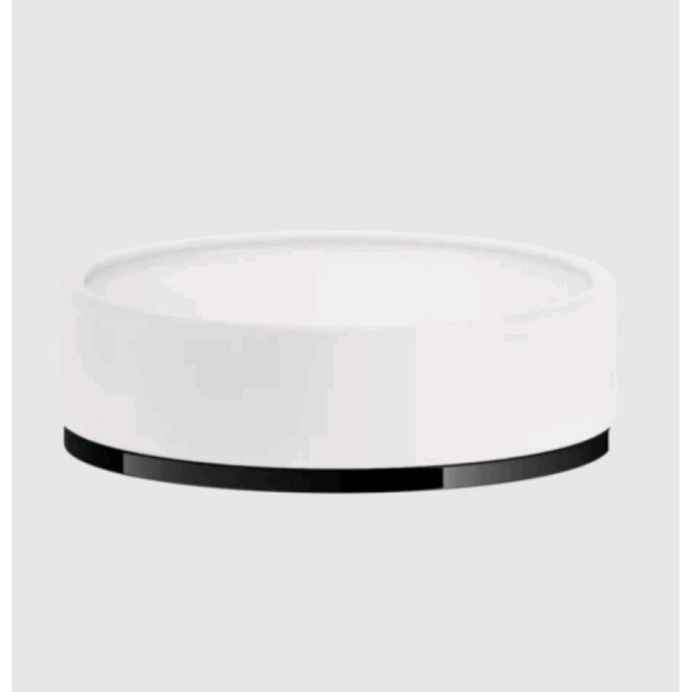 Мыльница, Gessi, Inciso, шгв 115*115*35, цвет-белый/Black Metal PVD