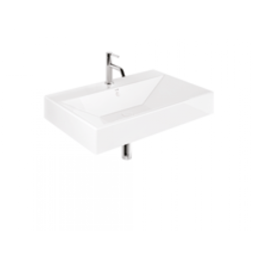 Раковина, Kludi, RESA, шгв 810*505*120, отверстия для смесителя-1, цвет-серо-бежевый матовый