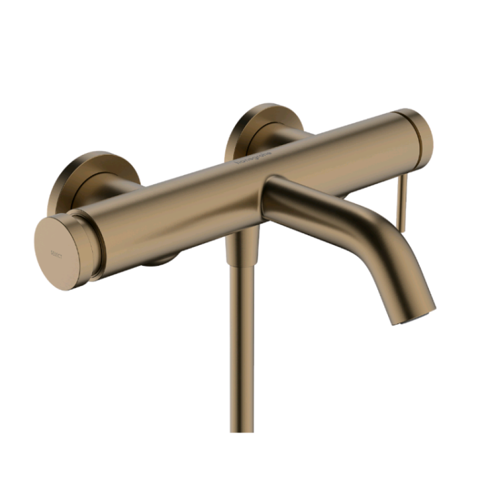Смеситель для ванны и душа, Hansgrohe, Tecturis S, цвет-бронза шлифованная