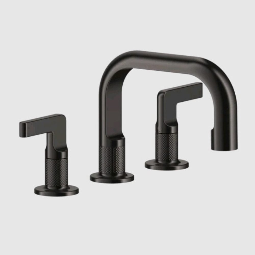 Смеситель для раковины, Gessi, Inciso, цвет-Black Metal Brushed PVD
