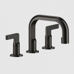 Смеситель для раковины, Gessi, Inciso, цвет-Black Metal Brushed PVD