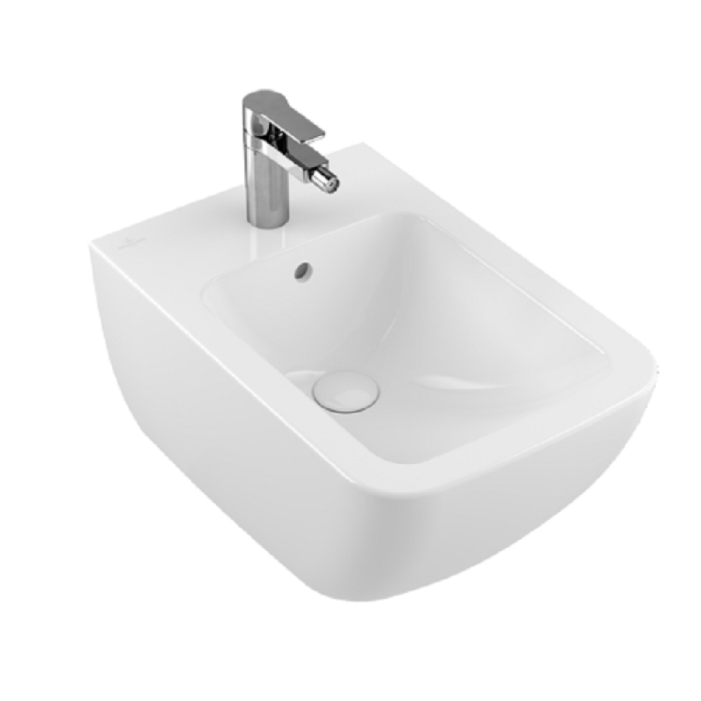 Биде, Villeroy&Boch, Venticello, подвесной, шгв 375*560*285, CeramicPlus, цвет-Stone White